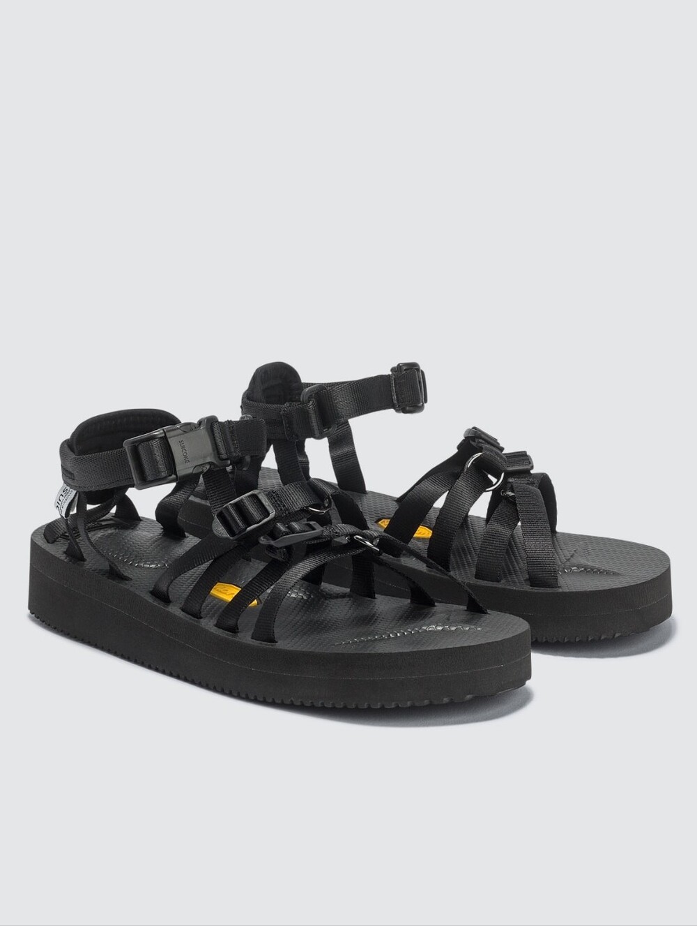 Suicoke Kisee-VPO Sandals Size 9 Black Vibram Soles And Footbed Nylon Upper